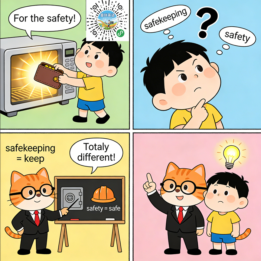 safekeeping vs safety 四格漫画
