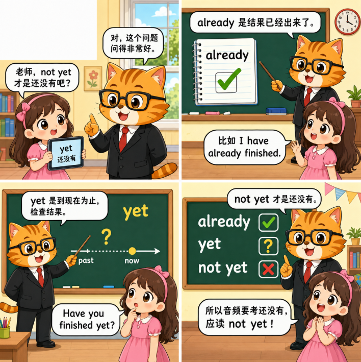 already yet not yet 对比讲解图